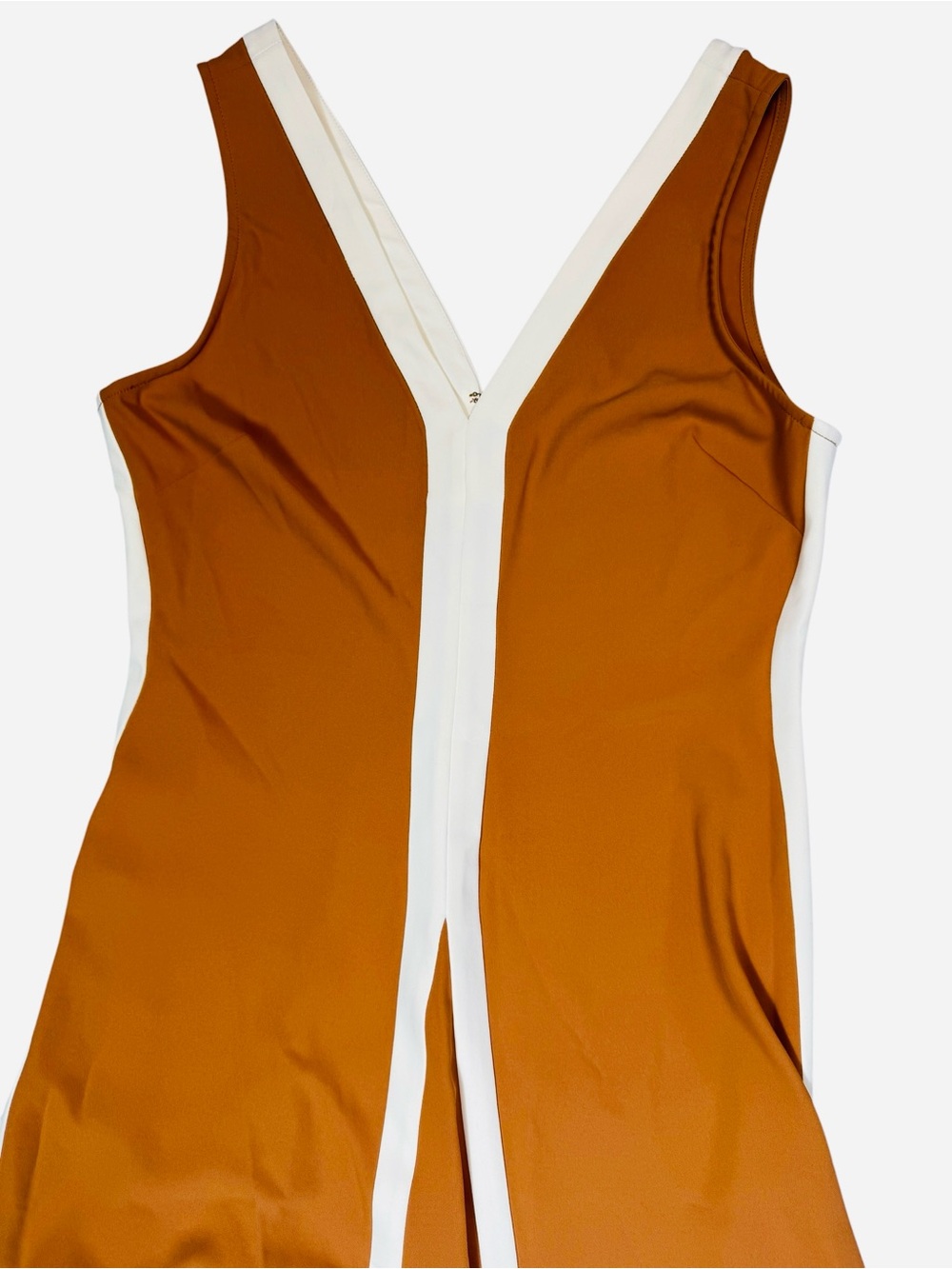 NWT New Luxely For Maggy London Gioia Dress In Copper/White Smoke Size 12 - Picture 4 of 8